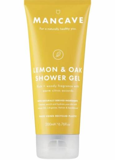 Mancave lemon oak shower gel 370x515